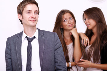 Two girls and one young man