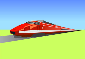 vector fast train commuter
