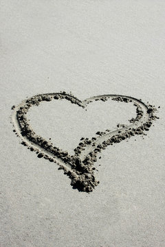 Heart on the beach