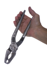 pliers in hand
