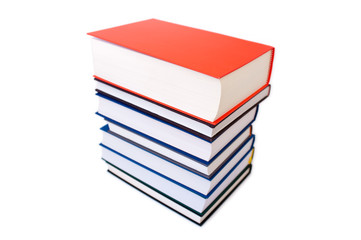 Stack of Books isolated On White
