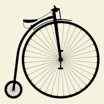 Penny-Farthing Bicycle Vector 01