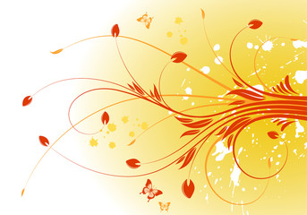 Grunge Floral Background