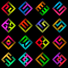 Graphic elements set. Vector illustration.