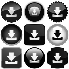 Download icons. Vector set.