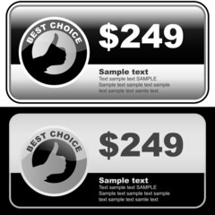 Set of design elements for sale.