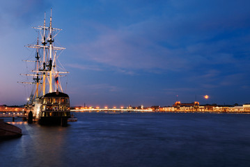 Old sail yacht in Saint-Petersburg