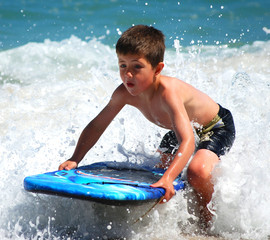 Boy Surfing