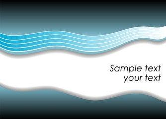 Blue abstract wave vector background for your business.