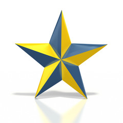 Blue yellow star