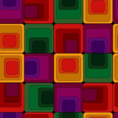 Retro vivid seamless square background