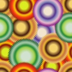Vivid colorful repeating art flower background