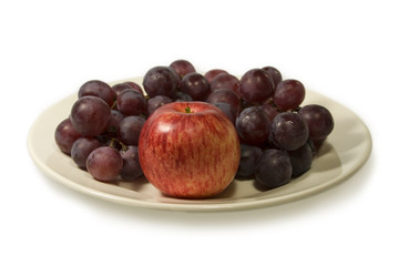 Grapes and apple