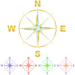 Vector compass. Graphic elements set.