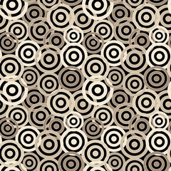 Retro grey brown seamless circle background