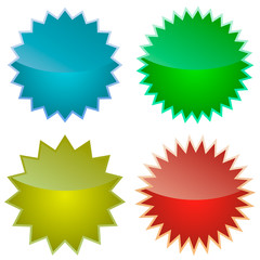 Set of various colored elements