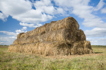 Haystack at field