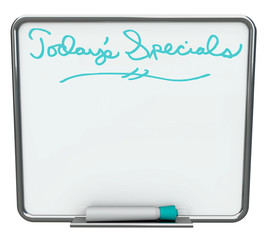 Today's Special - Blank White Dry Erase Board