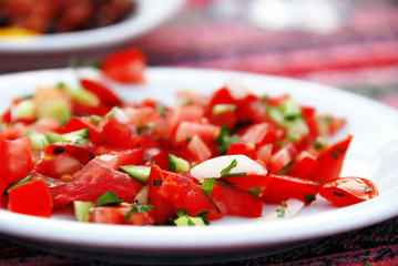 Tomatoes in plate