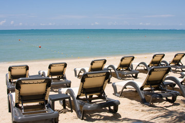 Beach on a sunny day.Pattaya city in Thailand