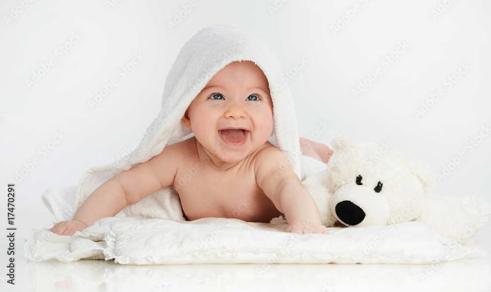 Wall mural little child baby