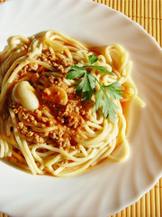 spaghetti Bolognese - obrazy, fototapety, plakaty