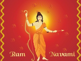 rays background with rama