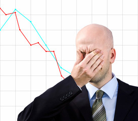 Businessman  suffers from a headache