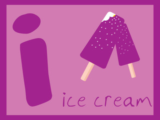 abstract alphabet series i, vector illustration