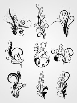 background with floral tattoos