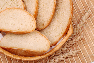 Loaf of bread and wheat cones