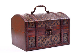 closed and locked treasure chest