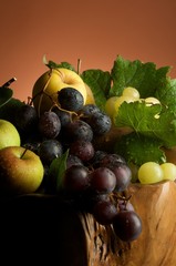 natura morta con frutta autunnale