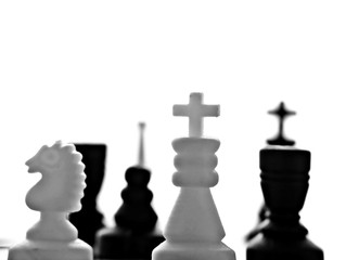 Chess figures black and white