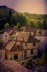 Fototapeta na wymiar Quercy wieś