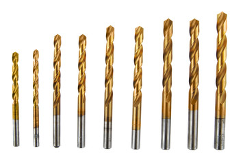 Set Drill isolated with clipping path for all drills