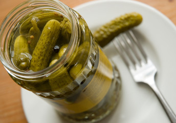 Pickled gherkins