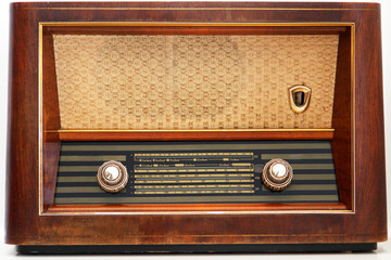 Vintage tube radio - isolated