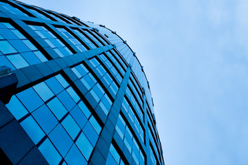 Underside view to new skyscraper