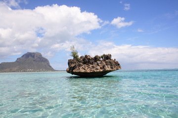 Felsen in t&uuml;rkis Wasser