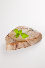 tasty tuna steak prepared whith fresh vegetables