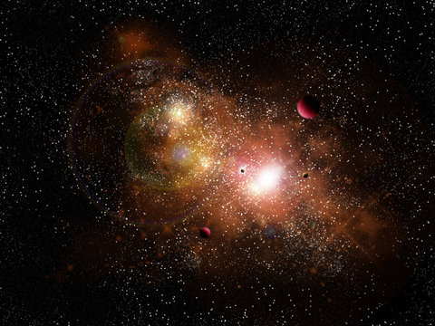Fototapeta nebuleuse dans l'espace