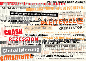 Finanzkriese  Schlagzeilen
