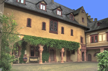 Innenhof Wasserschloss Mespelbrunn