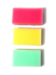 Sponges group isolated on the white background