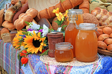 Fototapeta premium set of the food-stuffs on table