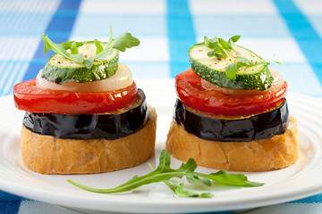 Vegetarian sandwich - bread and grilled vegetables