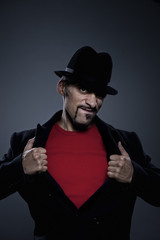 Mysterious man retro portrait