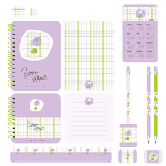 Obraz premium Design elements for notebook and other school accessories
