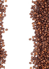 Brown roasted coffee beans